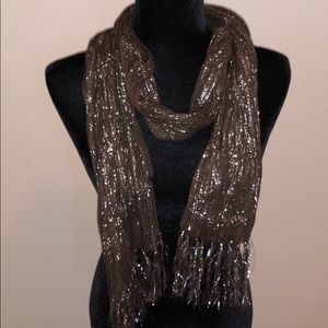 All scarves 2 for $10 Silver & Brown Scarf
